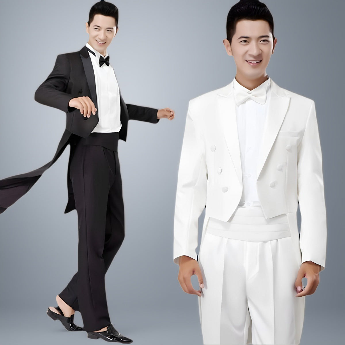 Tuxedo Suit Set For Male Host Performance Dress
