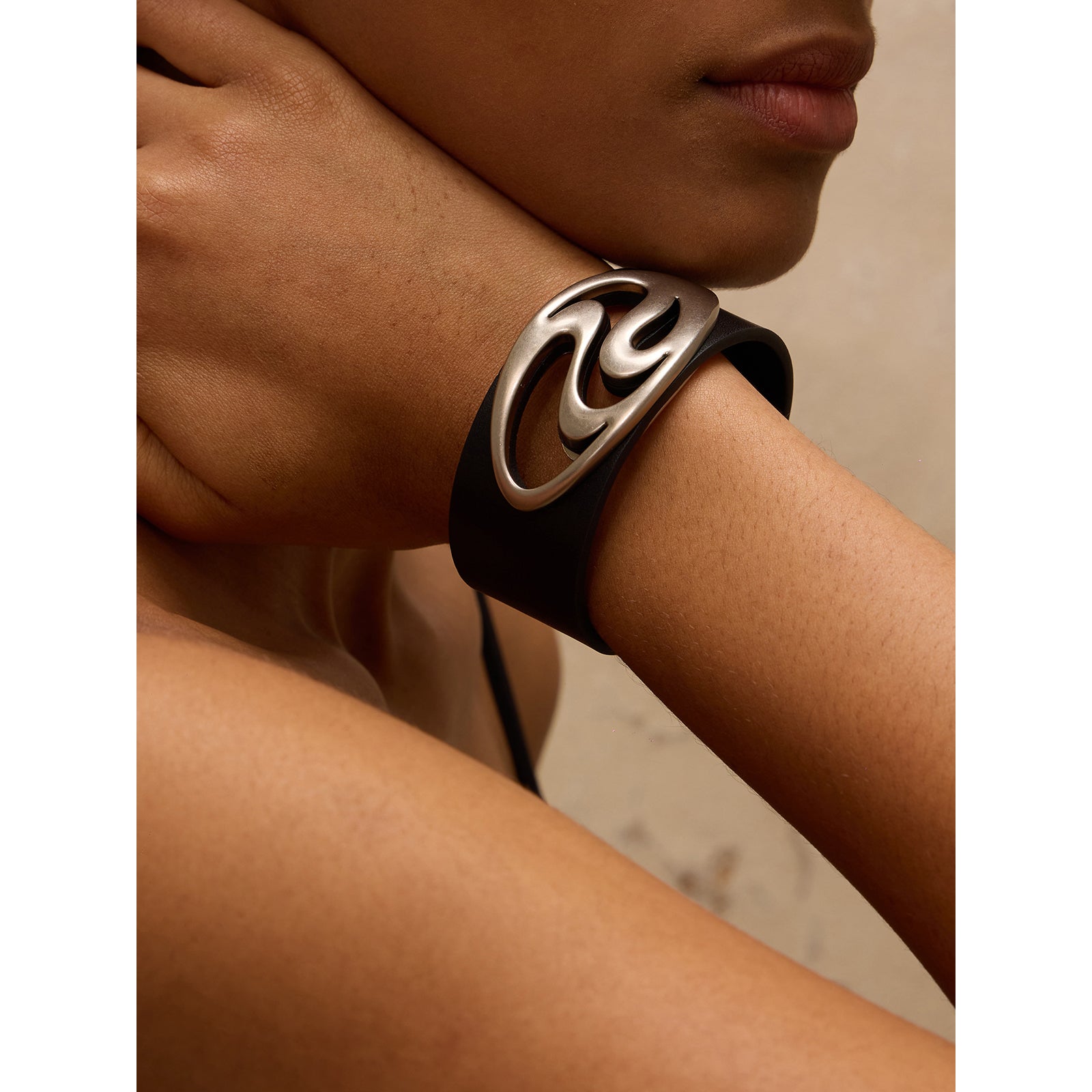 Soul Human Meta Symbol Hollowed Out Leather Bracelet