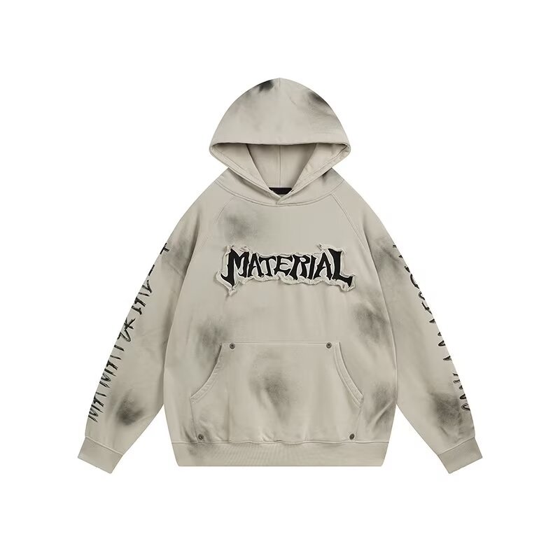 American Vintage Distressed Graffiti Hoodie