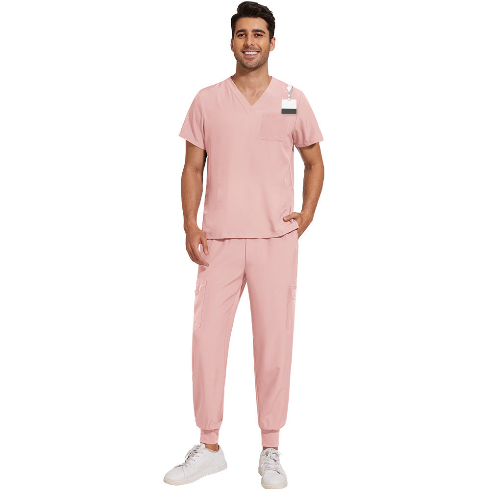 Men's V-neck Lightweight And Breathable Work Uniform