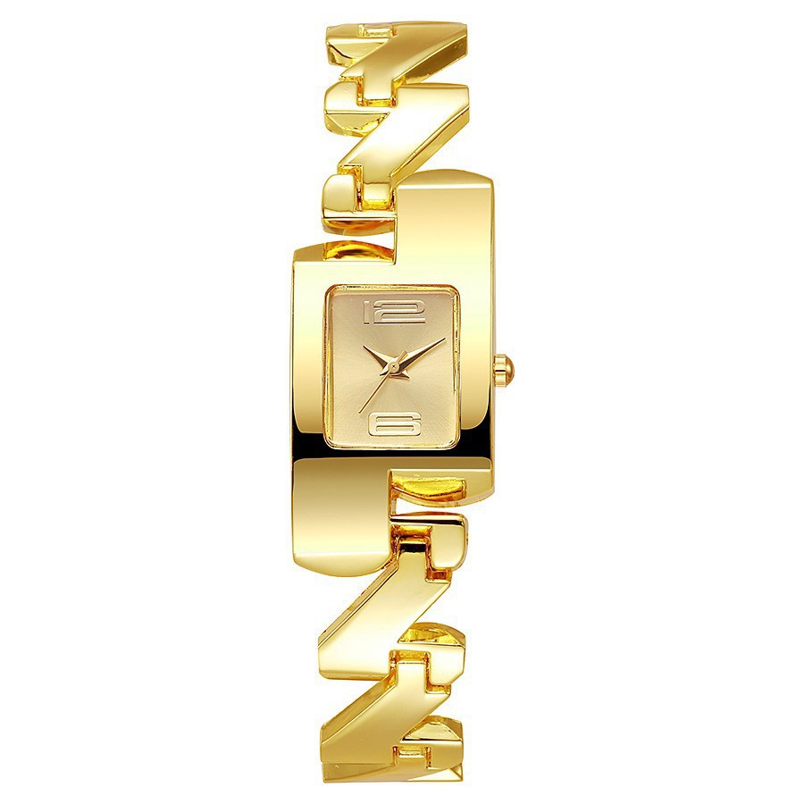 Trendy Vintage Classic Golden Alloy Yellow Square Watch
