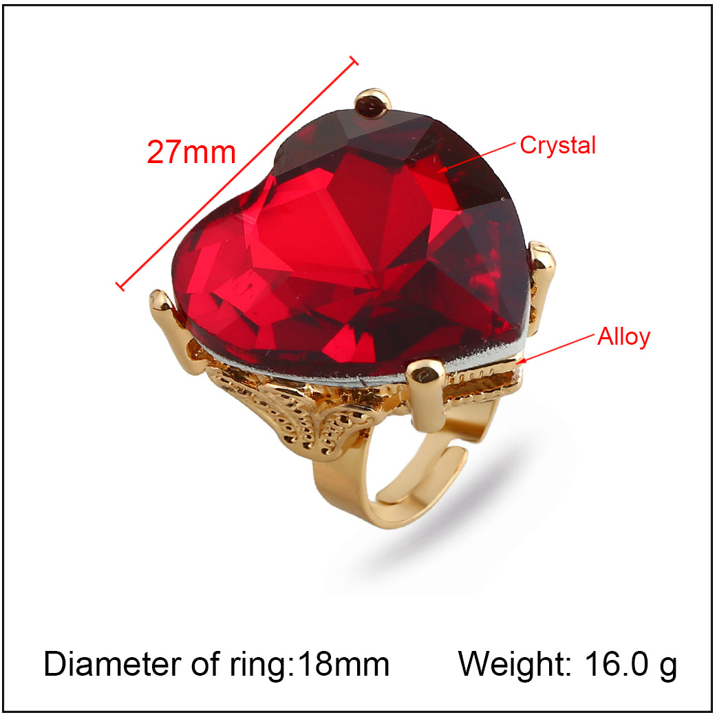 1 Piece Women's Fashion Personality Ring - Creative Heart Textured Open Adjustable Ring, Multi-Color Options Available, Perfect For Daily Wear, Versatile Styling & Gifting