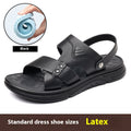 Men's Breathable Genuine Leather Beach Shoes Casual Soft Bottom Middle-aged And Elderly