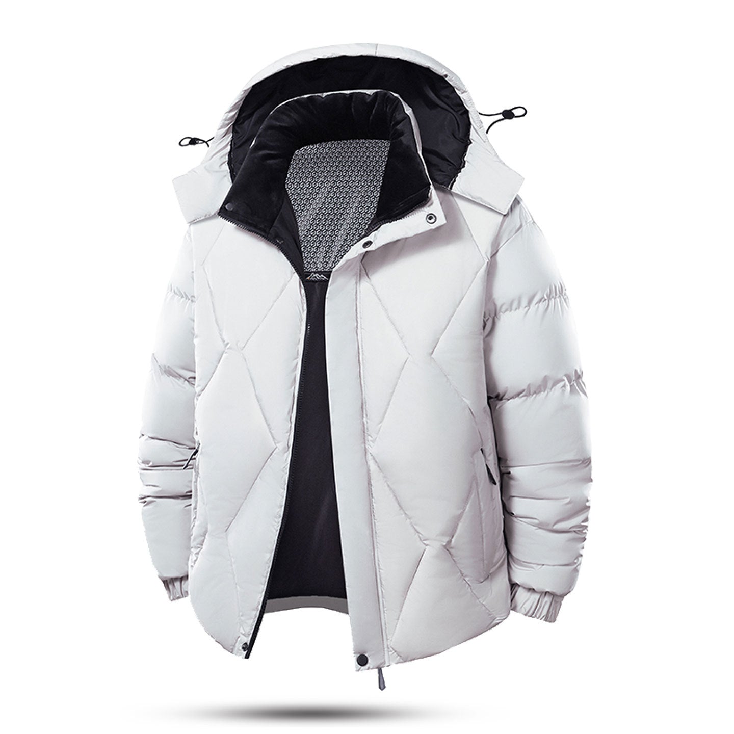 New Winter Detachable-hood Cotton-padded Coat For Menextra-thick And Super Warm