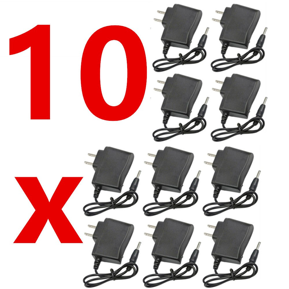 10Pcs Corded Wall Charger Home Travel AC DC Charger Power Supply Adapter US Plug