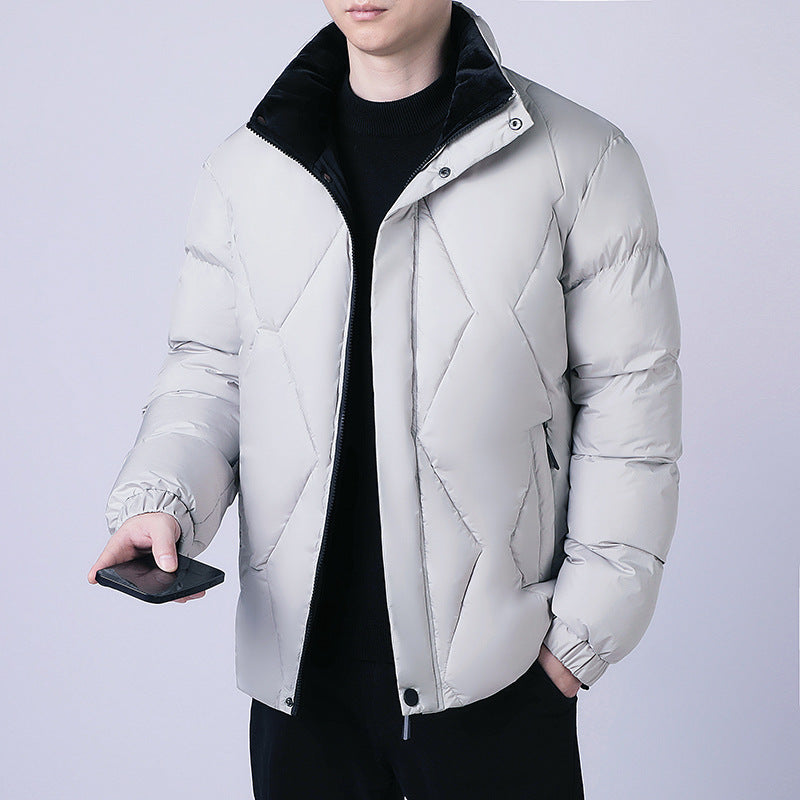 Mens Winter Cotton-Padded, Thickened, And Warm Fashion Jacket