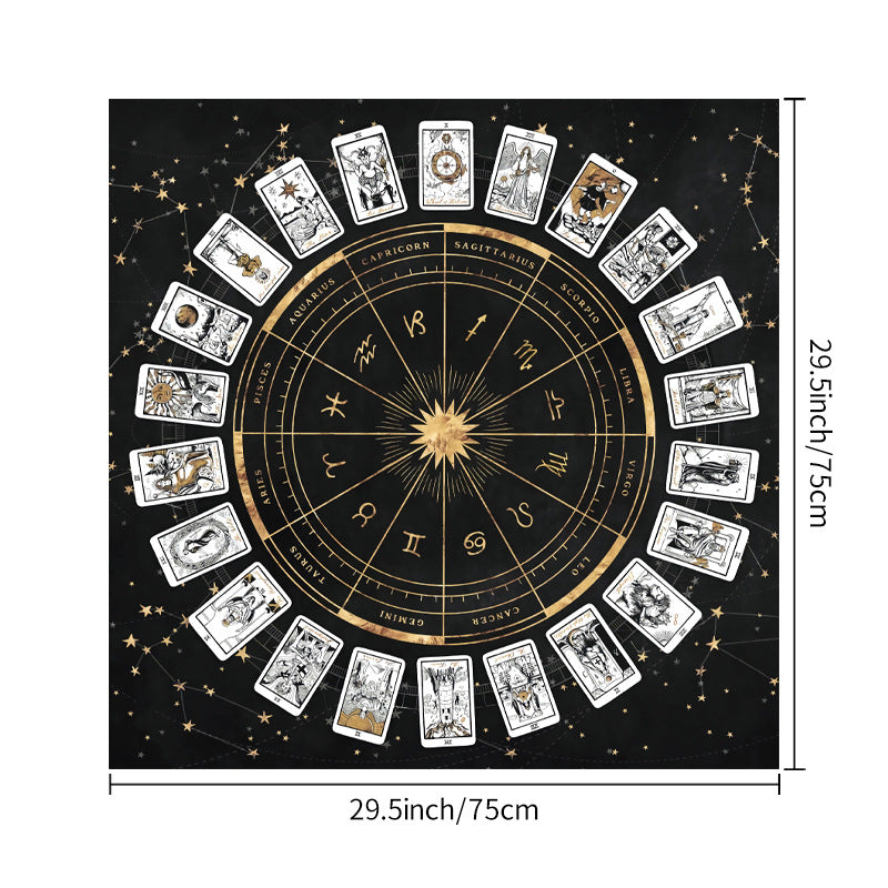 Tarot Tablecloth Board Game Decorative Cloth Have Your Power Mandala Moon Phase Floral Butterfly Tablecloth