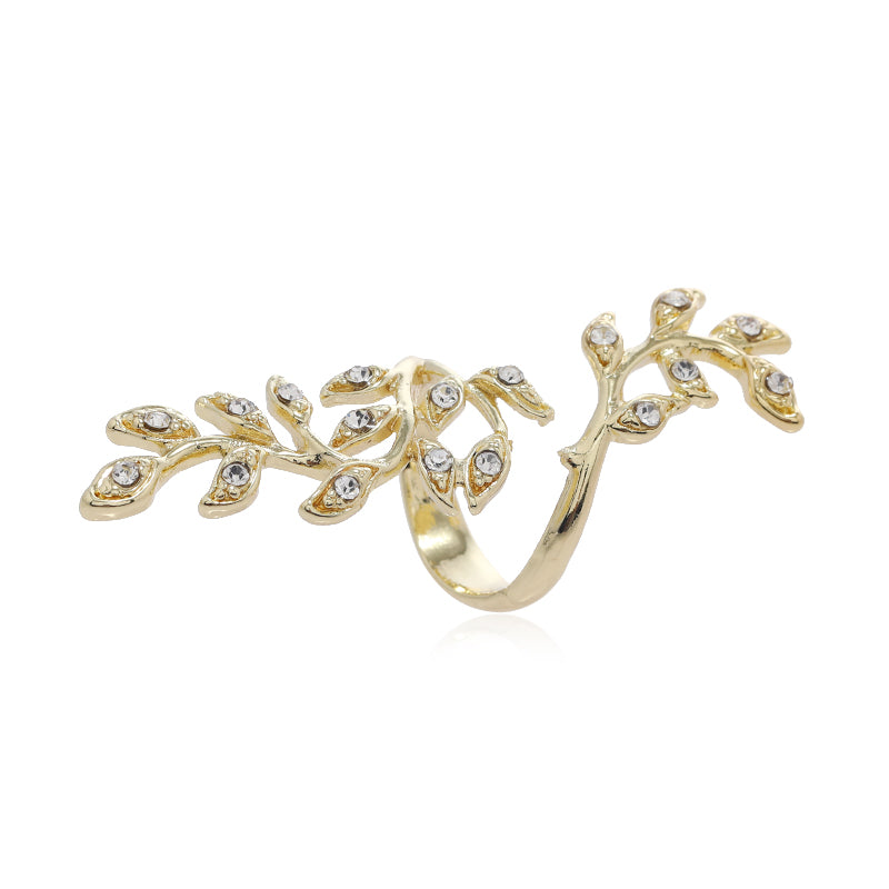 Simple And Cool Alloy Branch Finger Ring, European And American Fashion Retro Creative Design Exaggerated Ring