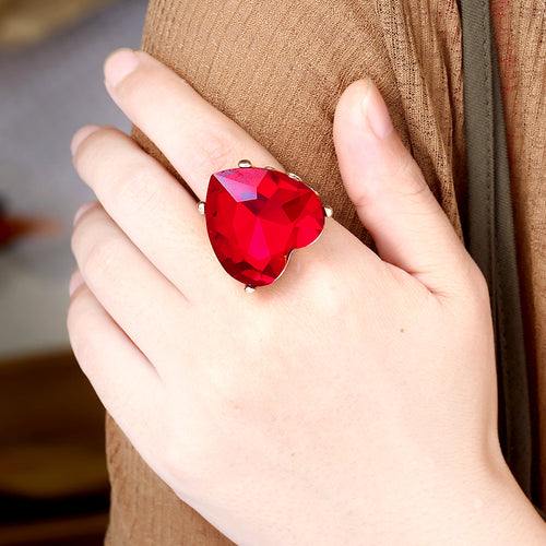 1 Piece Women's Fashion Personality Ring - Creative Heart Textured Open Adjustable Ring, Multi-Color Options Available, Perfect For Daily Wear, Versatile Styling & Gifting