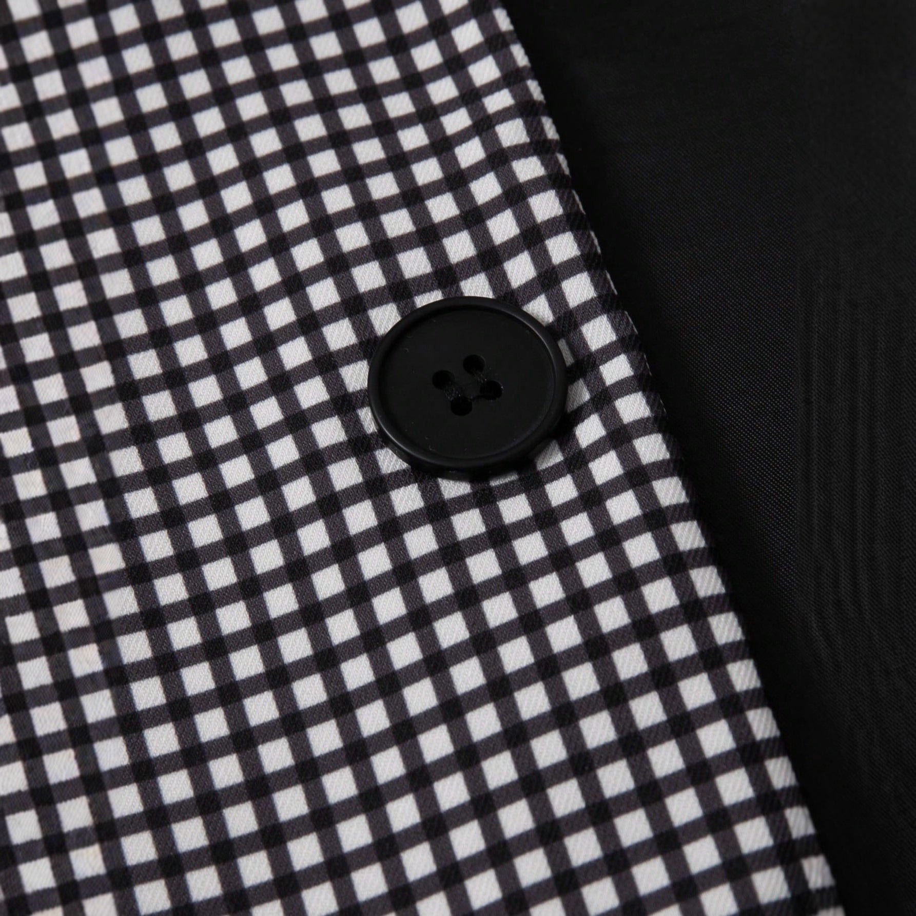 Mens Plaid Slim-Fit Business-Casual Suit Set