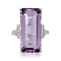 Womens Engagement Ring With Purple Topaz Zircon