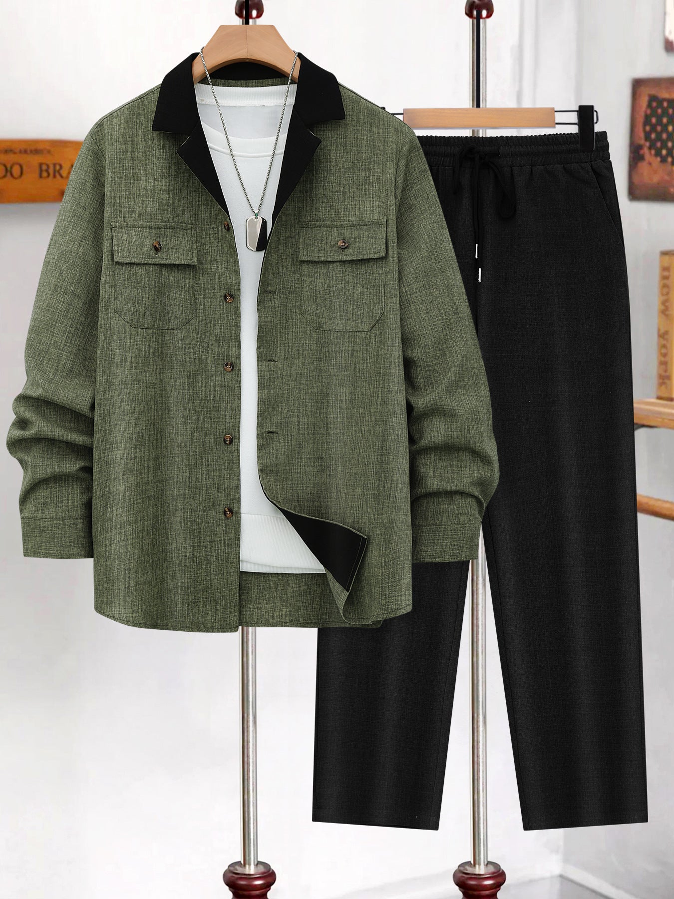 Creative Men's Casual Suit Coat Set