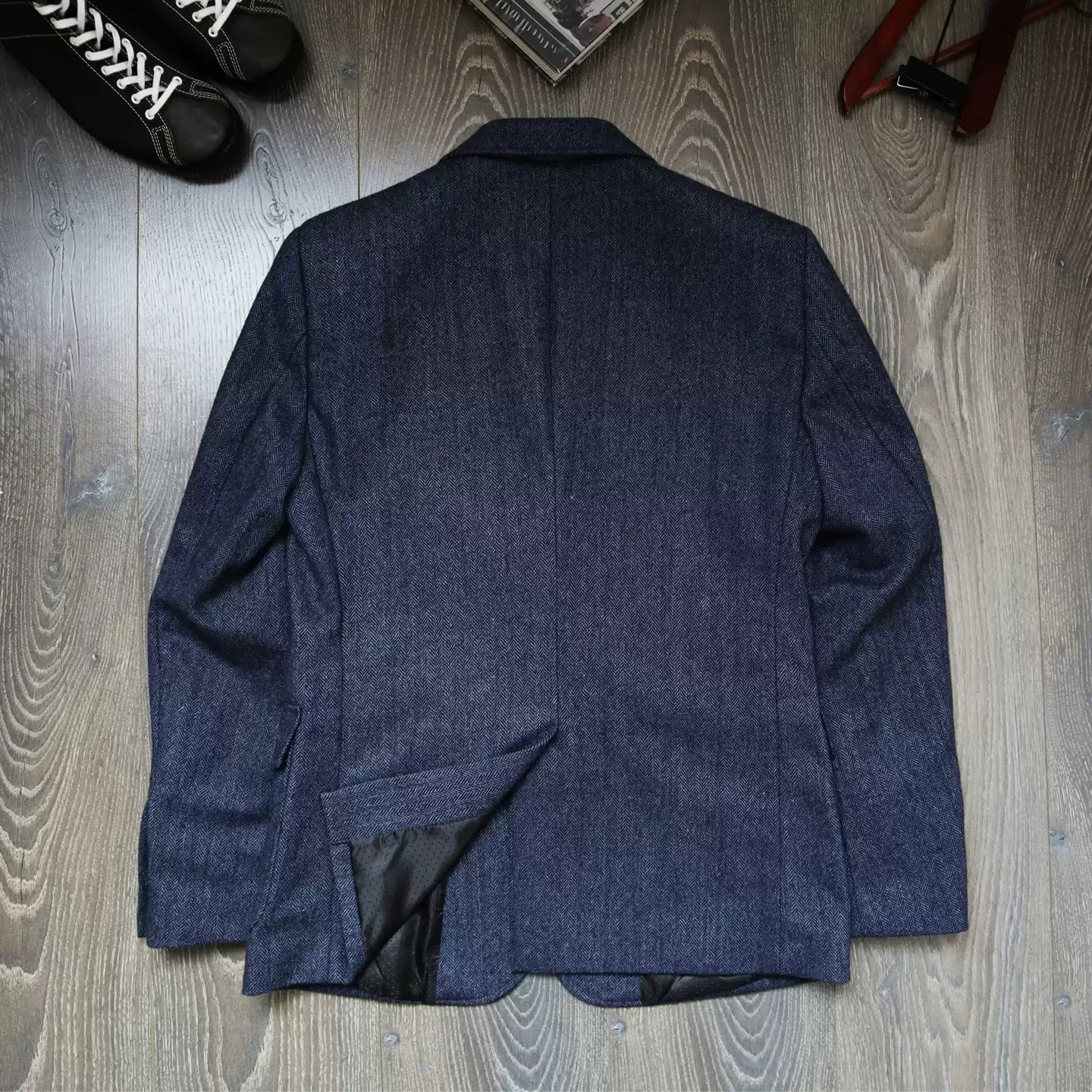 Winter Men's Retro Tweed Wool Workwear Blazer