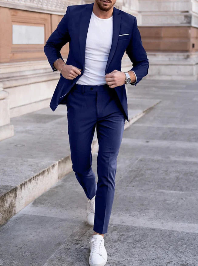 Men's Casual Suit Two-piece Set