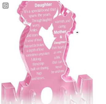 Acrylic Ornament Heart-shaped Crafts Mother's Day Father's Day Gift