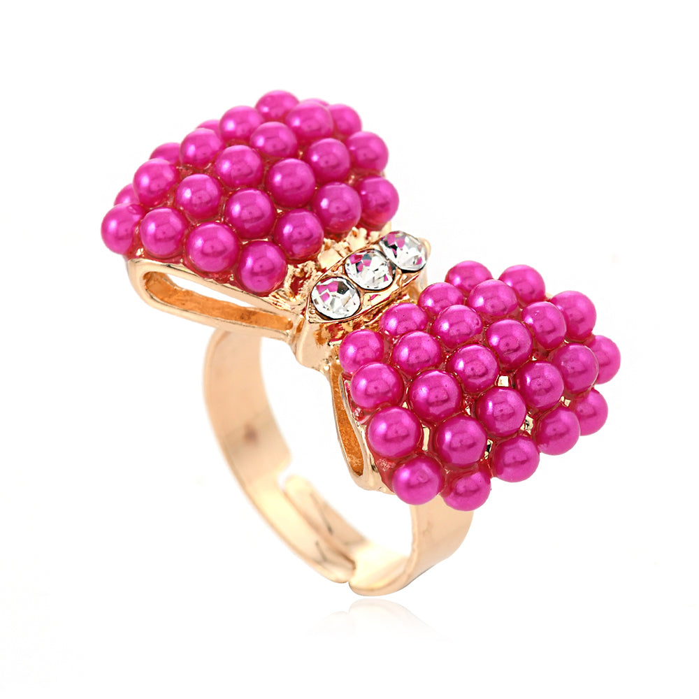 1 Piece Women's Fashion Personalized Ring - Creative & Stylish Bowknot Open Ring With Rhinestone Inlay, Perfect For Daily Wear, Gifting & Gatherings
