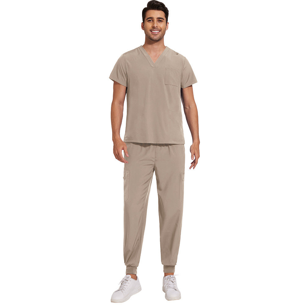 Men's V-neck Lightweight And Breathable Work Uniform