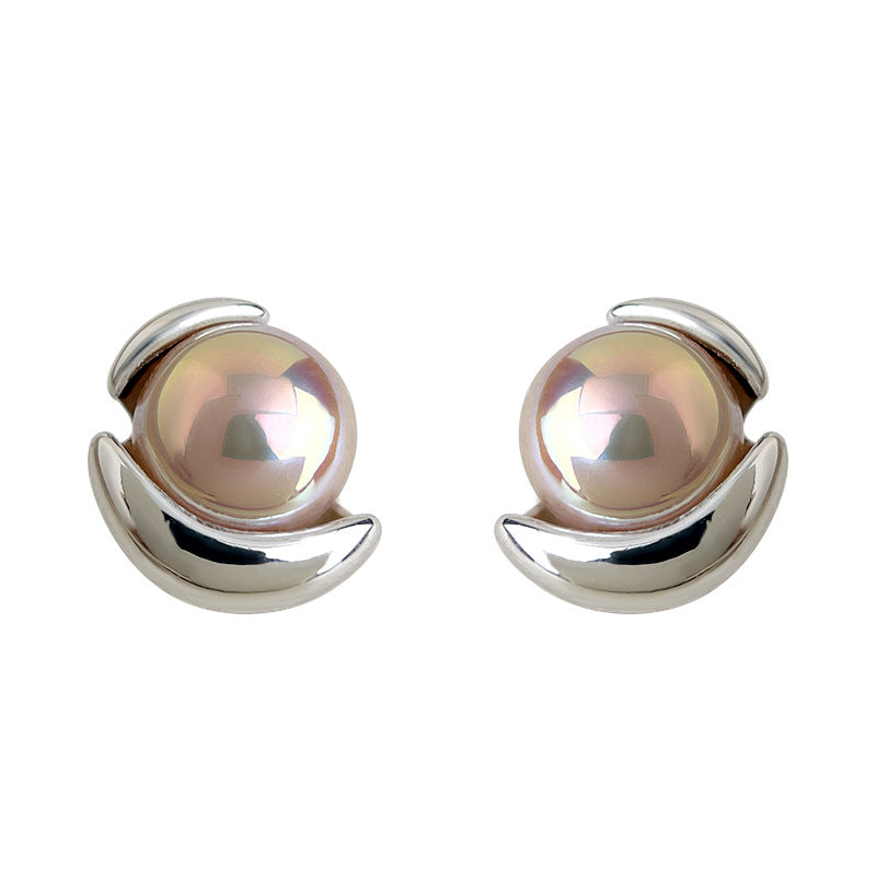 True Gold Geometric Colored Pearl Earrings