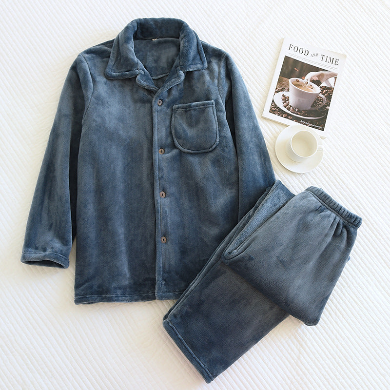 Men's Fleece Coral Fleece Home Leisure Suit