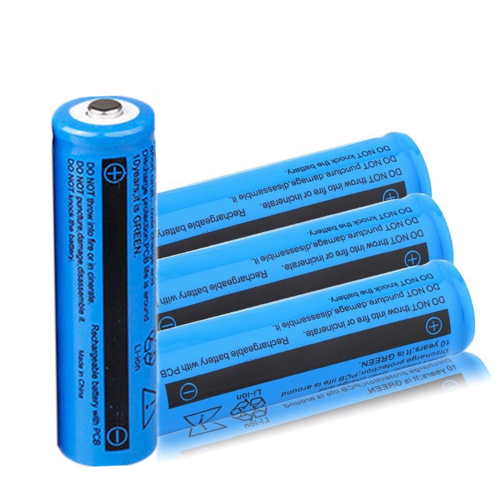 10Pcs 18650 Lithium Battery 3.7V Rechargerable Li-ion 3000mAh Batteries For Torch Flashlight Laser Headlamp