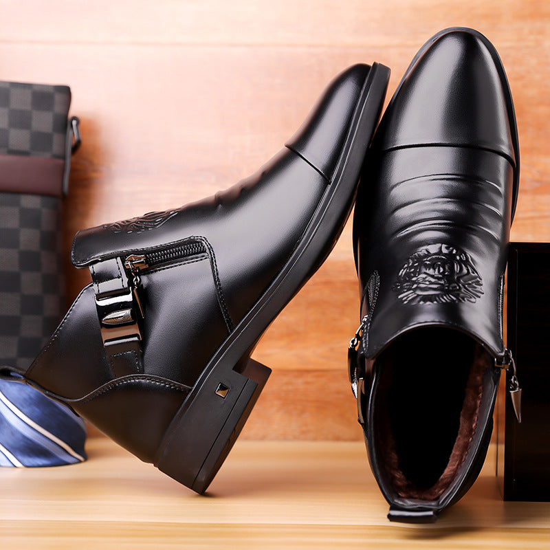 Trendy Retro Wide-fit Ankle Boots With Side Chains