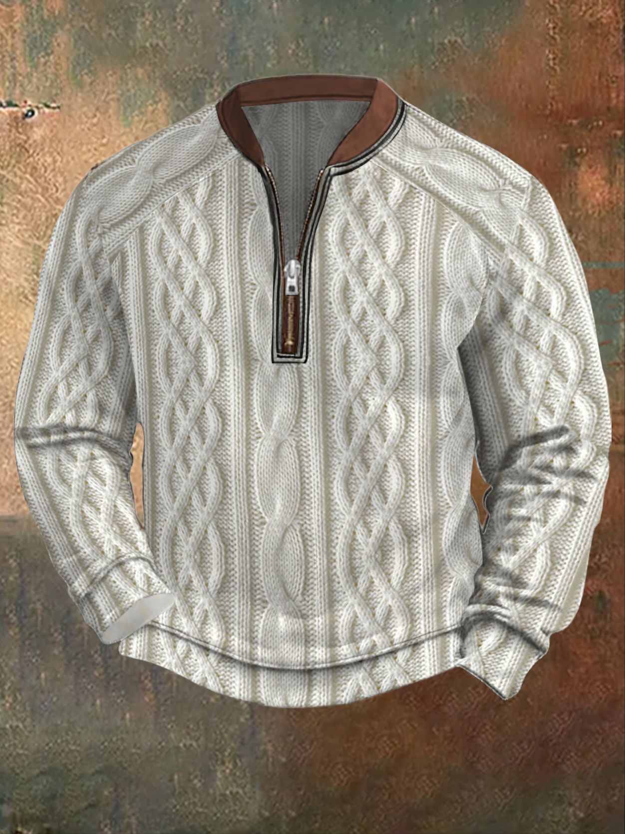 3D-printed, Form-fitting Comfortable Long-sleeve Hoodie With A Half-zip Front