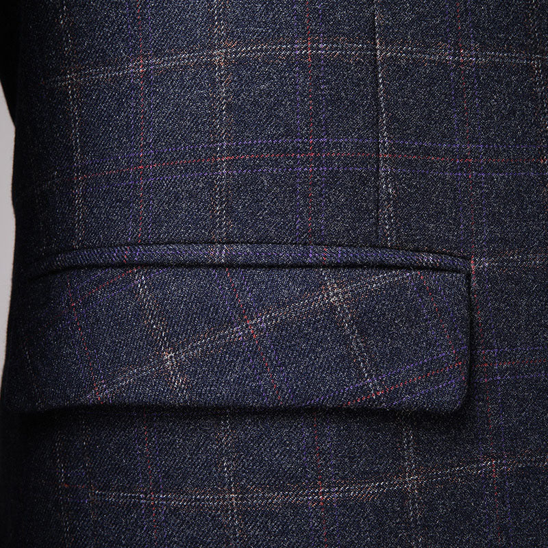 Men's Three-piece Korean Slim-fit Groom Wedding Suit