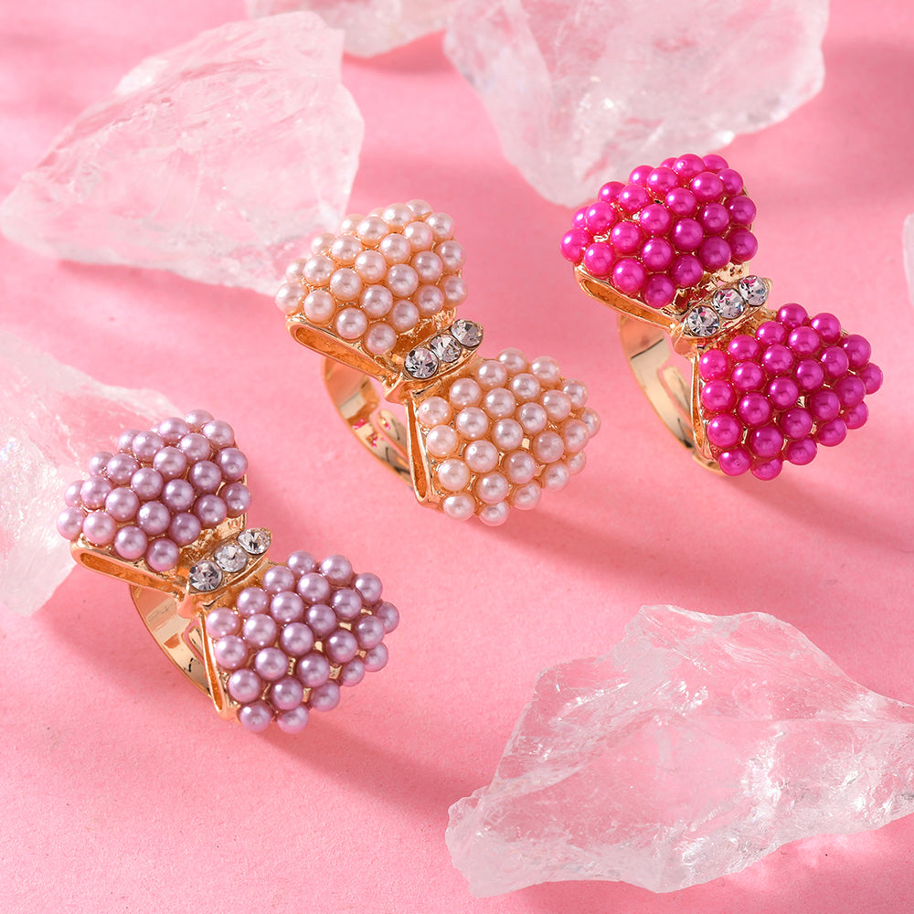 1 Piece Women's Fashion Personalized Ring - Creative & Stylish Bowknot Open Ring With Rhinestone Inlay, Perfect For Daily Wear, Gifting & Gatherings