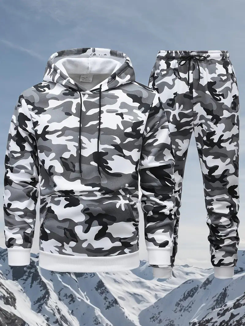 Outdoor Casual Sportswear Set Hoodie And Sweatpants Set