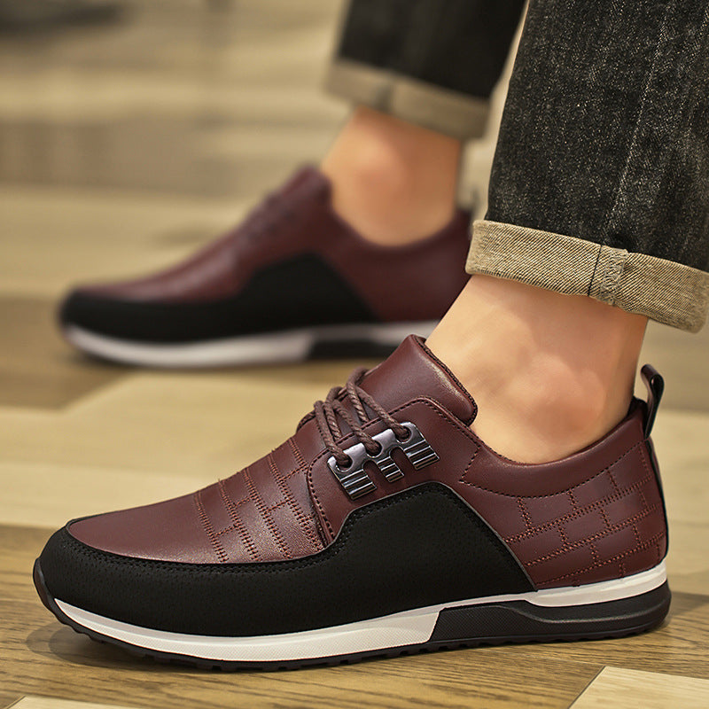 Spring New Trendy Shoes Casual Leather Shoes Men's Wear-resistant Non-slip