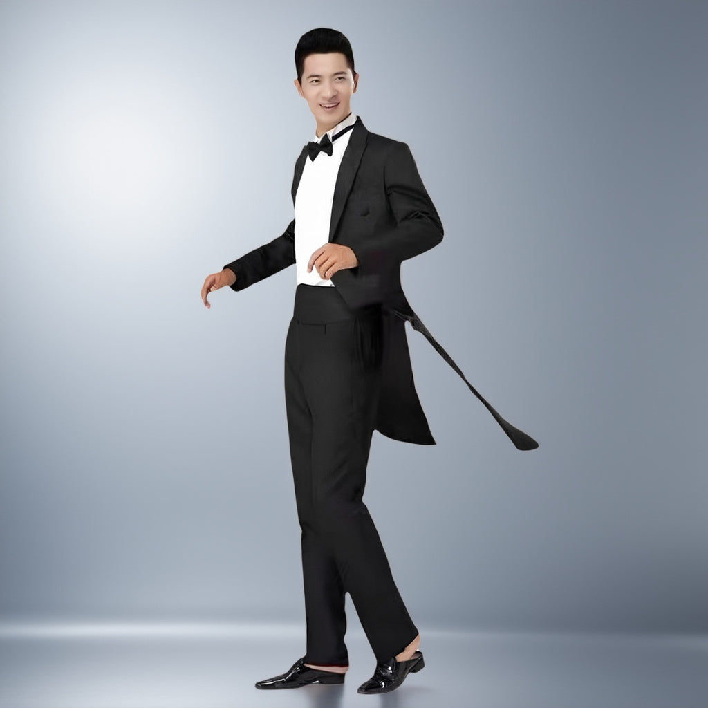 Tuxedo Suit Set For Male Host Performance Dress