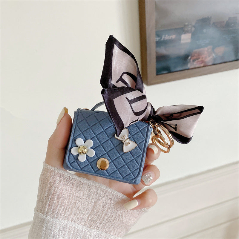 Korean Style Silk Scarf Earphone Bag