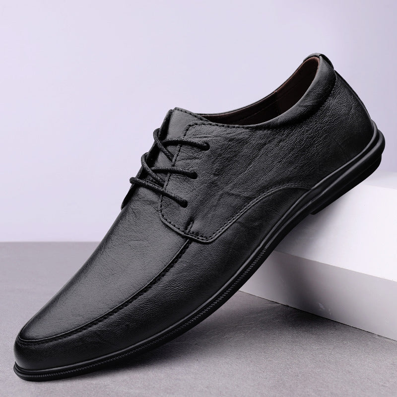 Mens Casual Leather Shoes With Soft Soles