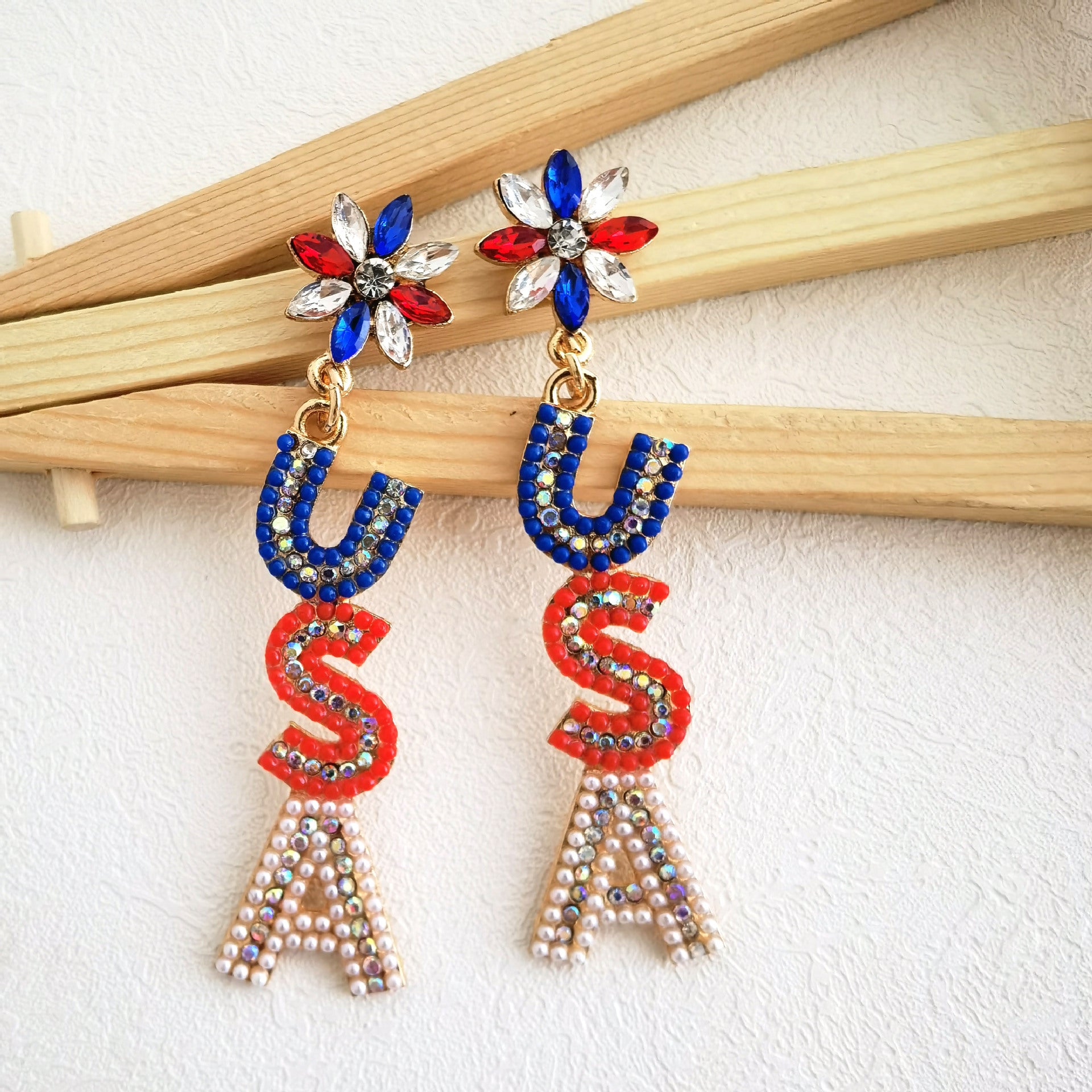 Womens Creative Alloy Letter Earrings With A Personalized Style