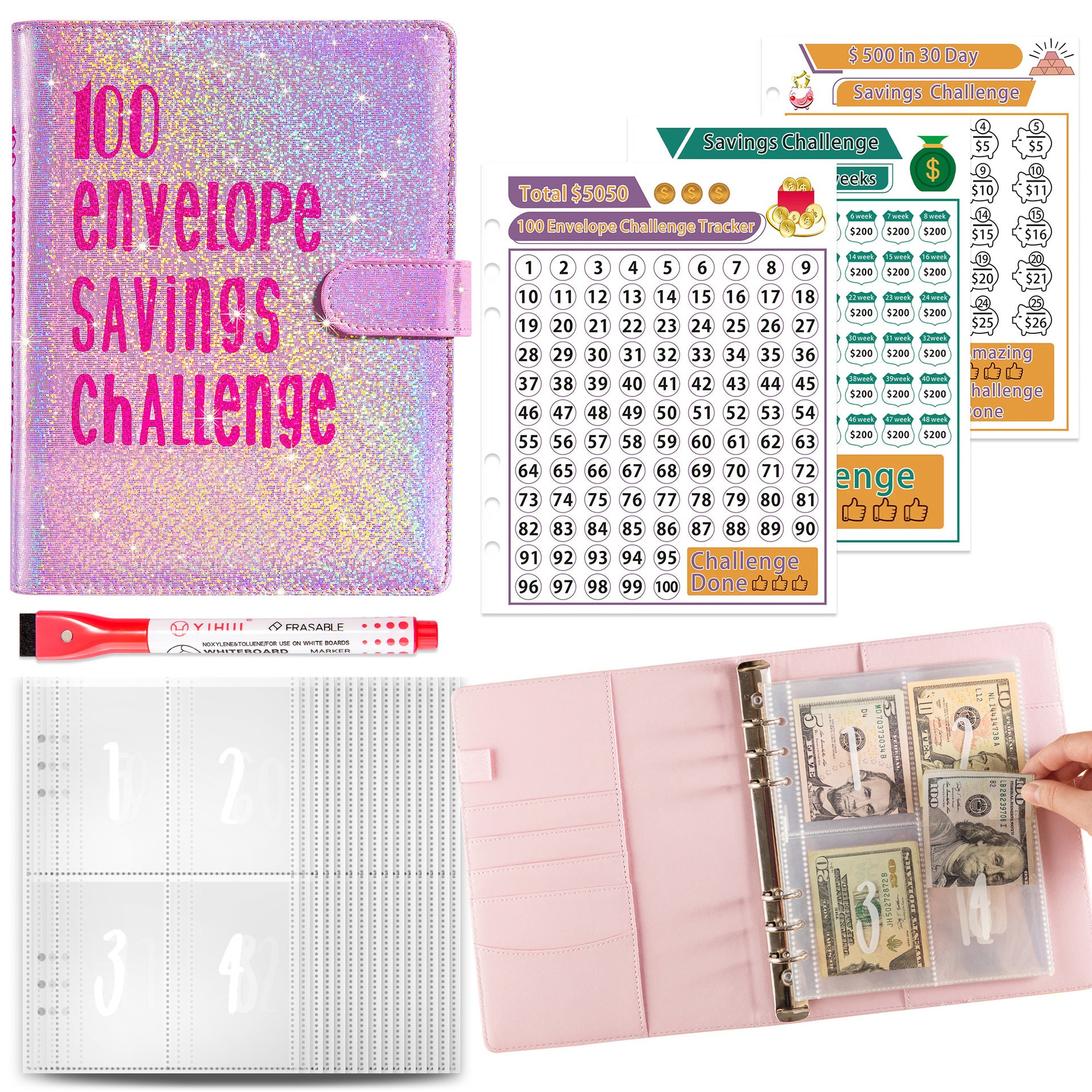 5A Money Saving Challenge Planner