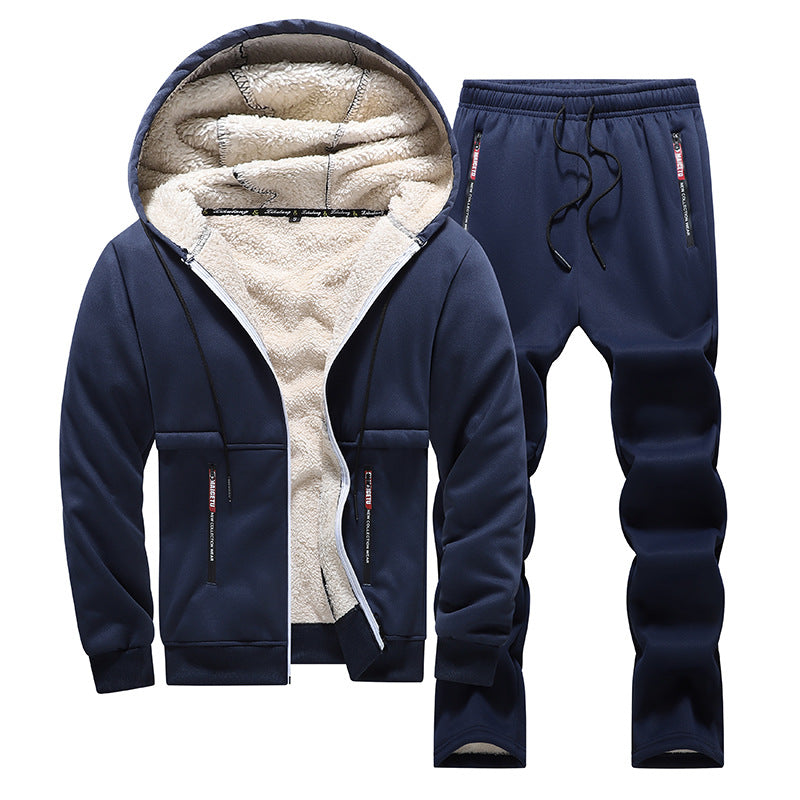 Fleece-lined Thickened Men's Tracksuit