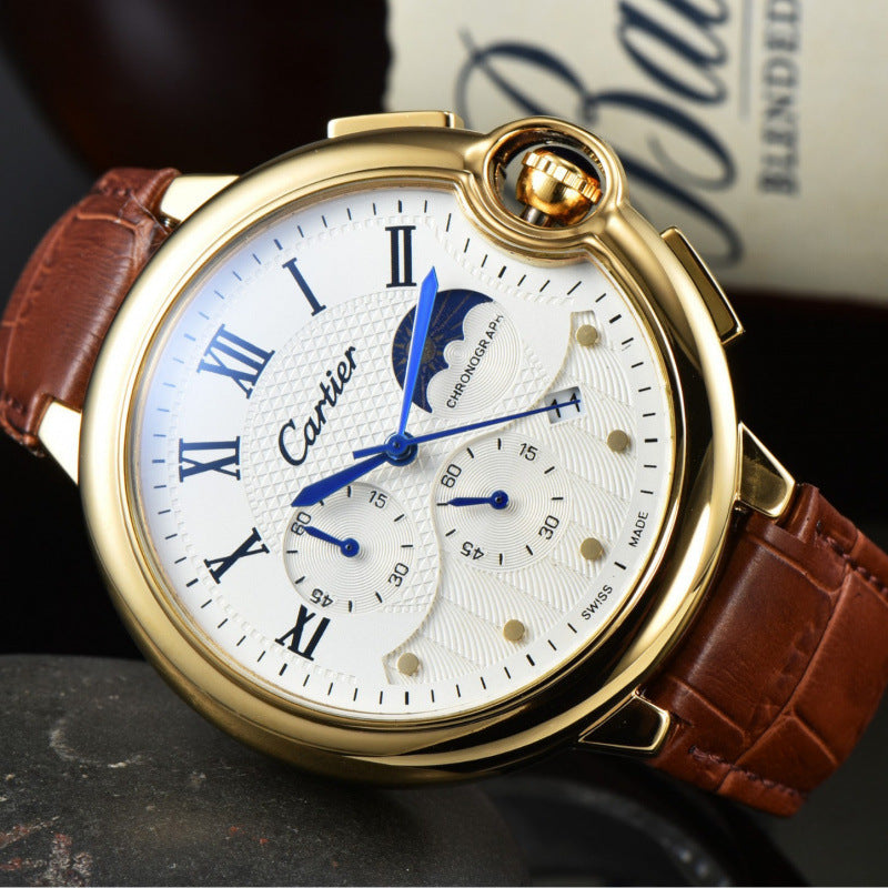 New Mens Business Watch With A Rubber Strap