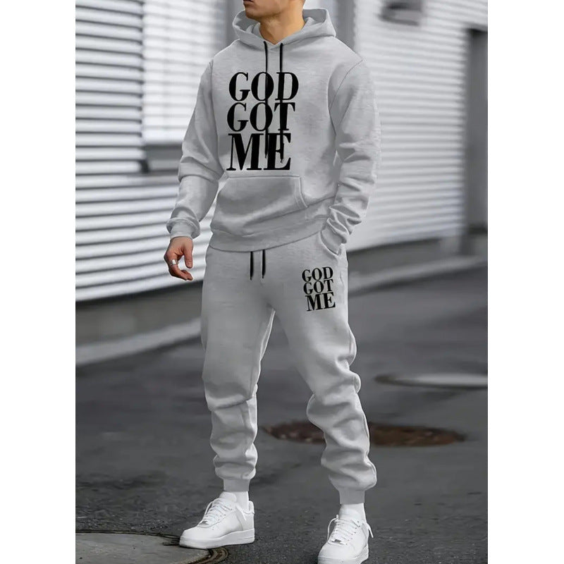 Men's Fashion Hoodie And Pants Two-Piece Set