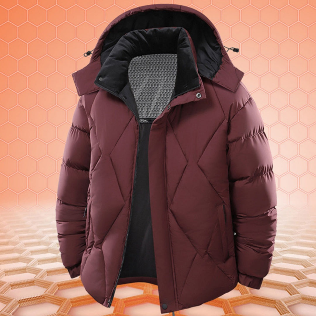 New Winter Detachable-hood Cotton-padded Coat For Menextra-thick And Super Warm