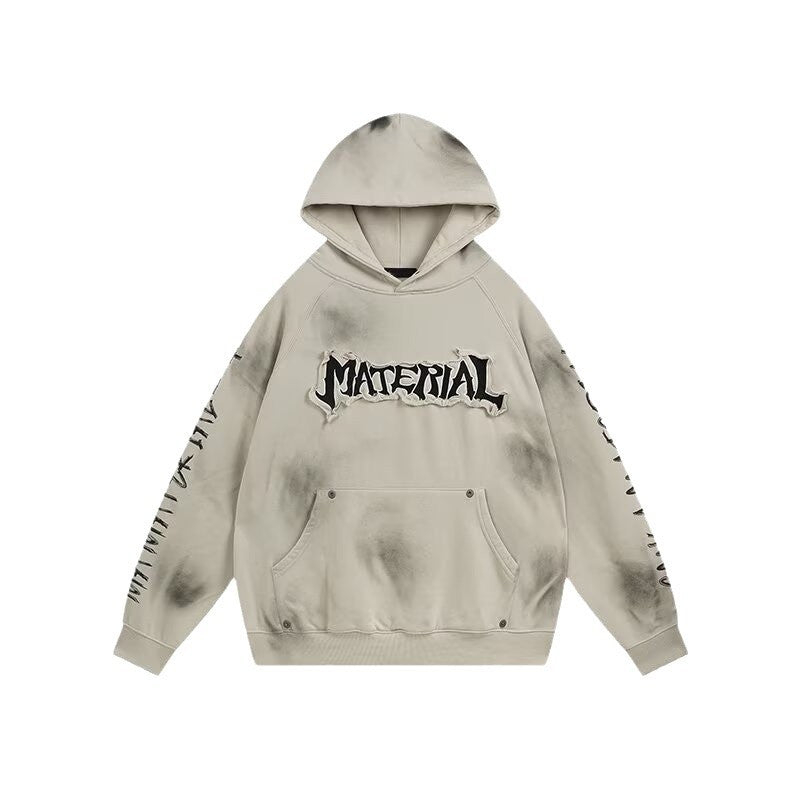 American Vintage Distressed Graffiti Hoodie