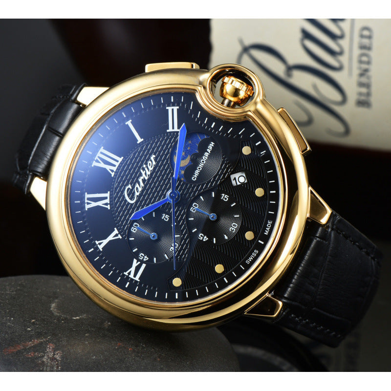 New Mens Business Watch With A Rubber Strap